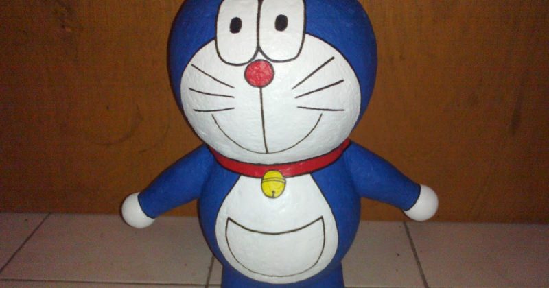 Kerajinan Bubur Kertas Doraemon yang mudah dibuat