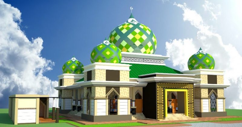 Kombinasi warna Cat Masjid Hijau Muda